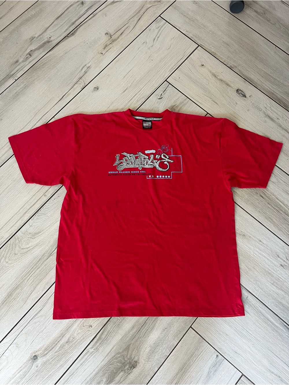 South Pole Y2K Red Graphic Shirt with Center Hit Size XXL